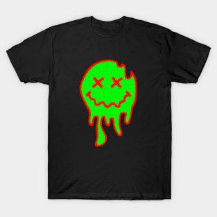 ACID SMILEY (MELTING) #8 (RED/GREEN) T-Shirt